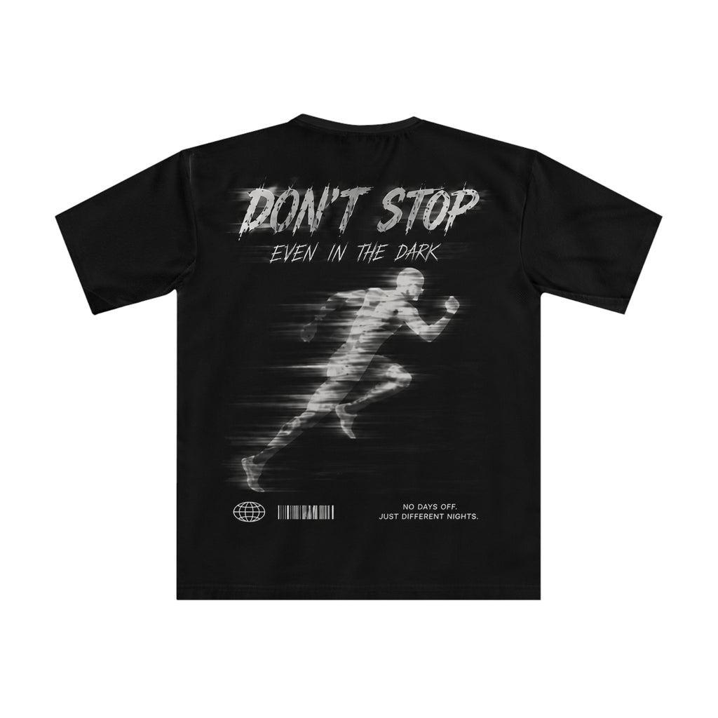 Don’t Stop Even in the Dark – Men's Graphic Loose T-Shirt