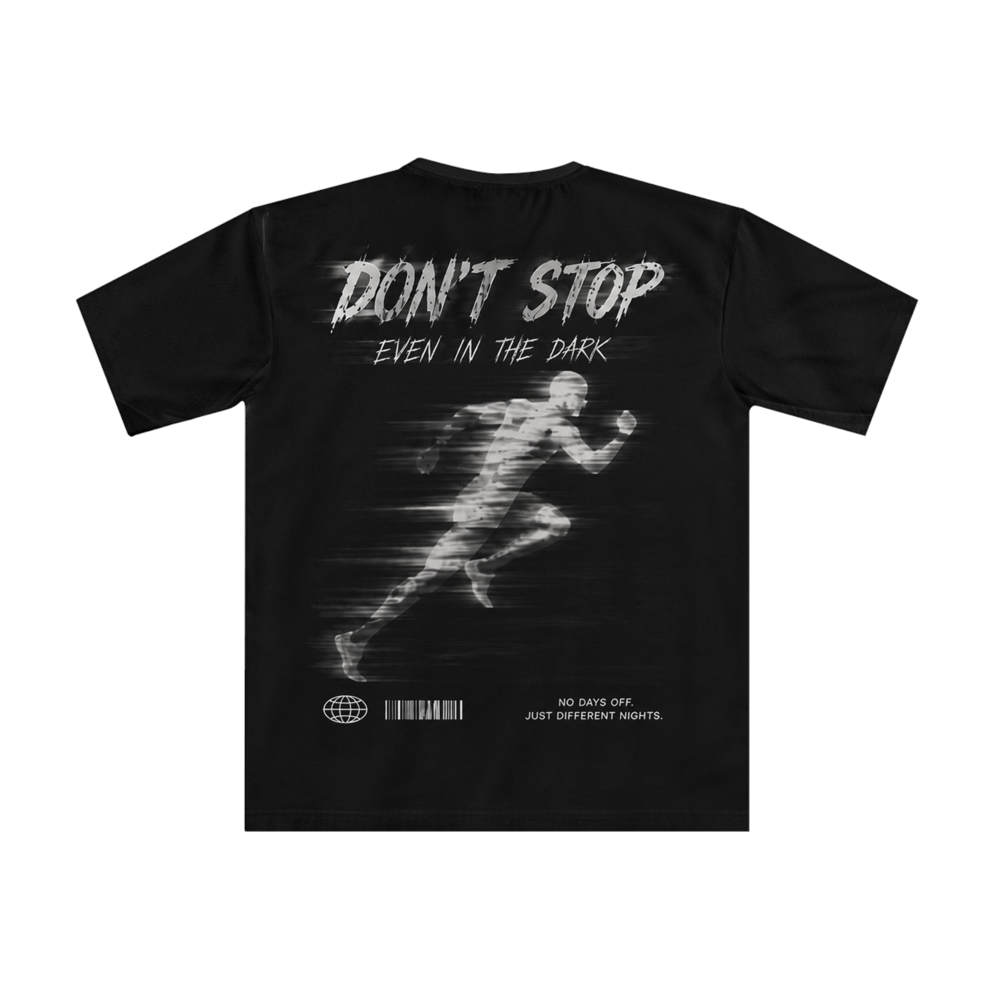 Don’t Stop Even in the Dark – Men's Graphic Loose T-Shirt