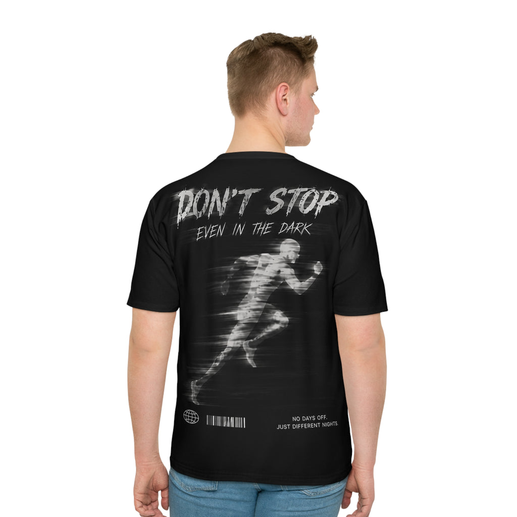 Don’t Stop Even in the Dark – Men's Graphic Loose T-Shirt