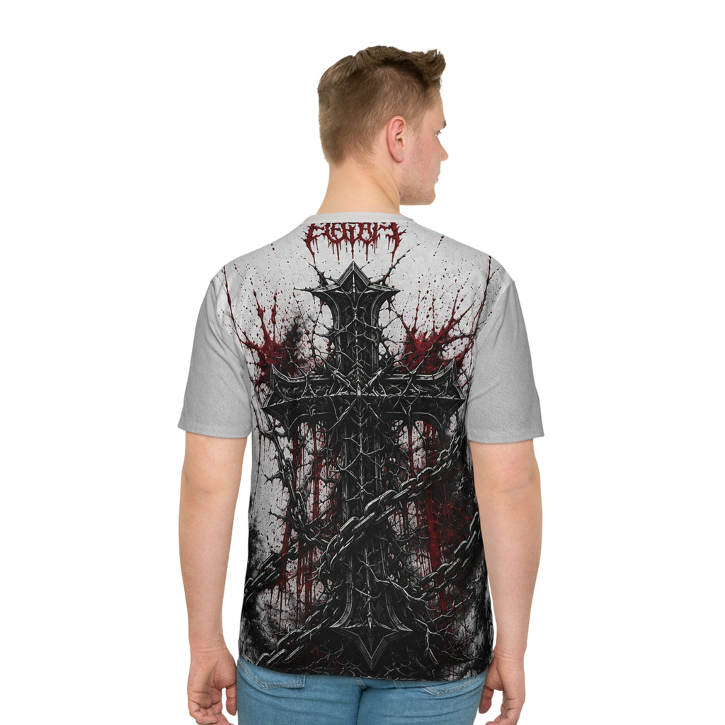 Gothic Cross Graphic T‑Shirt — "Strength Is What We Gain From The Madness We Survive"
